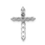 14k White Gold 3/4ct. Diamond Cross Chain Slide