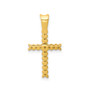 14k & Rhodium Diamond Latin Cross Pendant