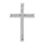 14k White Gold 3/4ct. Diamond Latin Cross Chain Slide