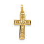 14K & Rhodium 1/8ct. Diamond Cross Pendant