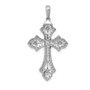 14k White Gold 1/2ct. Diamond Fancy Cross Pendant