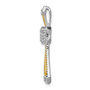 14k Two-Tone 1/3ct. Diamond Cross Chain Slide