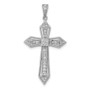 14k White Gold 1/3ct. Diamond Passion Cross Pendant