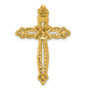 14k 5/8ct. Diamond Budded Cross Chain Slide