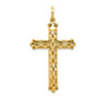 14k Diamond Budded Cross Pendant