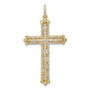 14k Diamond Budded Cross Pendant