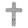 14k White Gold 1/2ct. Diamond Latin Cross Chain Slide