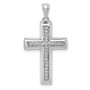 14k White Gold Large 1/10ct. Diamond Cross Pendant