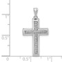 14k White Gold Large 1/10ct. Diamond Cross Pendant