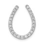 14k White Gold 1/3ct. Diamond Horseshoe Chain Slide