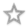14k White Gold Small Diamond Star Chain Slide Pendant