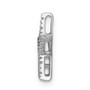 14k White Gold Small Diamond Star Chain Slide Pendant
