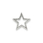 14k White Gold Small Diamond Star Chain Slide Pendant