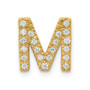 14k Diamond Initial M Charm