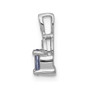 14K White Gold Diamond & .45 Tanzanite Chain Slide