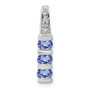 14k White Gold .60 Tanzanite and Diamond Chain Slide