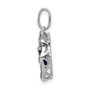 14k White Gold .62 Tanzanite & Diamond Dangle Pendant