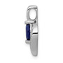 14K White Gold Fancy Diamond & .29 Sapphire Pendant