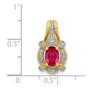 14k 1/5ct. Diamond & 1.10 Ruby Pendant