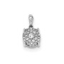 Sterling Silver Rhodium Polished Diam. Round Pendant