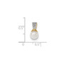 14K 6-7mm Freshwater Cultured Pearl and Diamond Polished Pendant