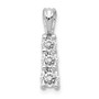 14k White Gold Small Three Stone Pendant Mounting