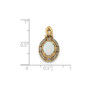 14k Gold w/ Austrian Opal & Diamond Pendant