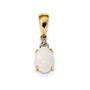 14k Gold w/ Austrian Opal & Diamond Pendant