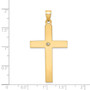 14k Polished .03ct. Diamond Cross Pendant