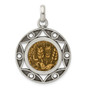 Sterling Silver & Bronze Antiqued Agrippa Coin Pendant