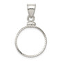 Sterling Silver 18 x 1.2mm $0.10 Diamond Cut Coin Bezel Pendant