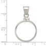 Sterling Silver 19.1 x 1.5mm $0.01 Plain Coin Bezel Pendant