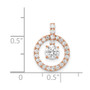 10k Tiara Collection Rose Gold Polished CZ Pendant