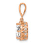 10k Tiara Collection Rose Gold Polished CZ Pendant