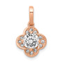 10k Tiara Collection Rose Gold Polished CZ Pendant