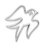 Sterling Silver CZ Dove Pendant