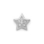 Sterling Silver Rhodium plated CZ Star Slide Charm