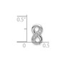 Sterling Silver Rhodium plated CZ Infinity Slide Charm