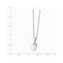 Sterling Silver 6-7mm White FW Cultured Pearl CZ Pendant
