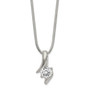 Sterling Silver CZ Pendant & Chain