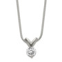 Sterling Silver CZ Pendant & Chain