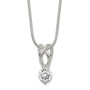 Sterling Silver CZ Pendant & Chain