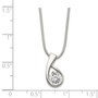 Sterling Silver CZ Pendant & Chain