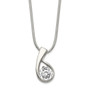 Sterling Silver CZ Pendant & Chain