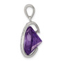 Sterling Silver Amethyst CZ Pendant