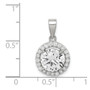 Sterling Silver Polished with CZ Pendant