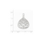 Sterling Silver Cut-out CZ Pendant