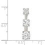 Sterling Silver 3-stone CZ Pendant