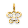 14k CZ Children's Butterfly Pendant