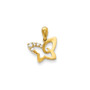 14k CZ Children's Butterfly Pendant